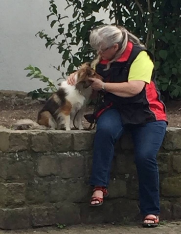 Aftens kørekort til hund er bestået. Bonnie og jeg holder en lille nusse pause_aug2016 Aftens kørekort til hund er bestået. Bonnie og jeg holder en lille nusse pause_aug2016
